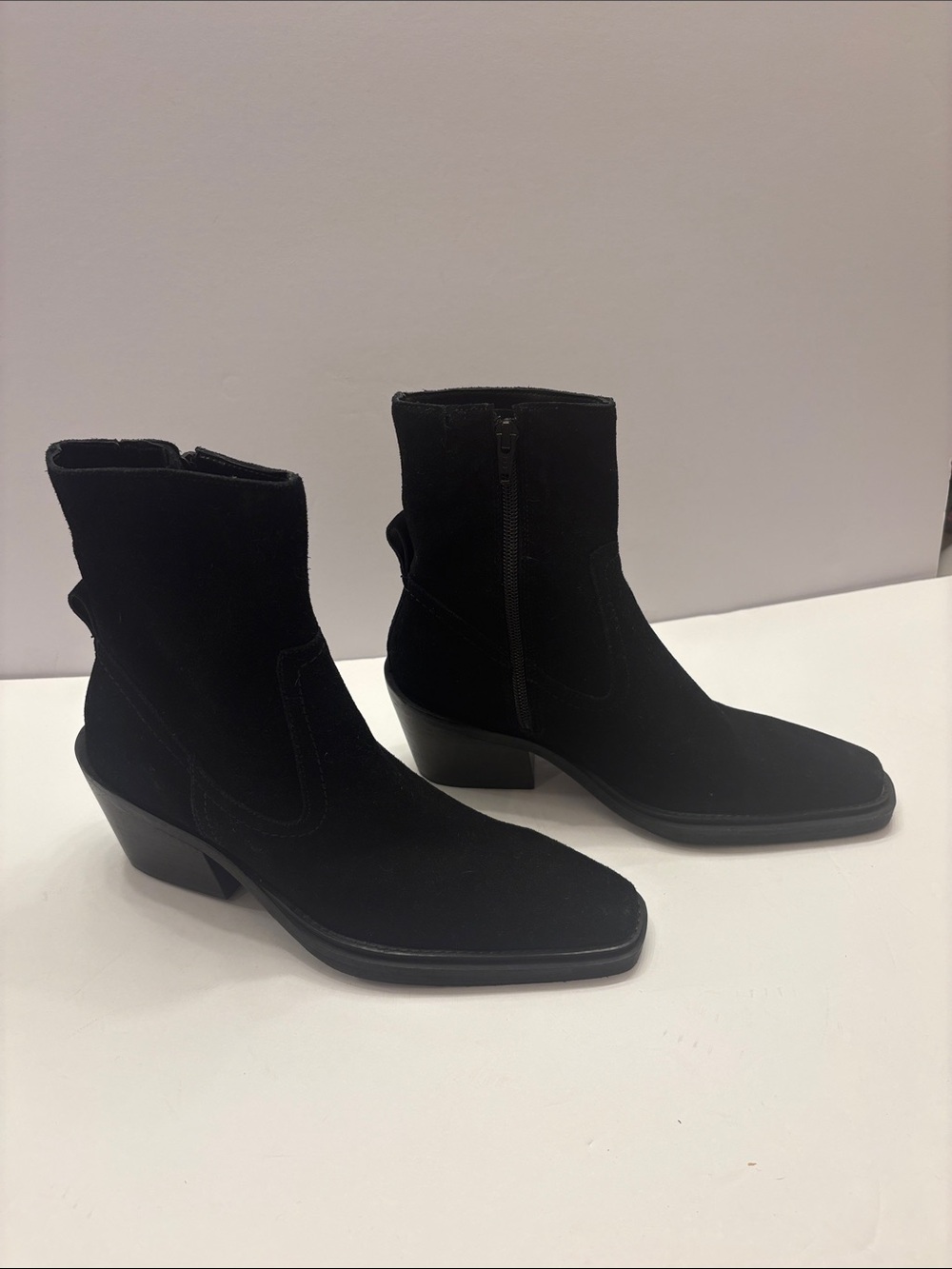 Women's Black Suede Ankle Boots